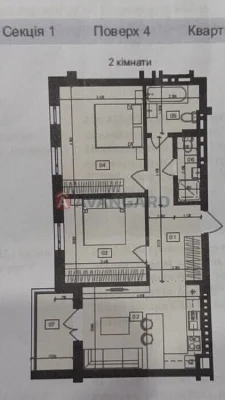 2-bedroom apartment in the "Etnodim" residential complex on Vulec' Street