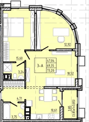 For sale 3-bedroom apartment in ЖК Модерн, Fontan