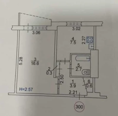 I will sell a 1-room apartment in Saltivka on Gvardiytsiv-Shiro Street