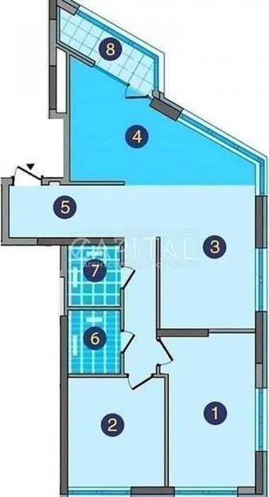 Sale of a unique apartment of 93 m² in a new residential complex