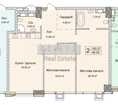 Sale of a 3-room apartment in the Novopechersky Lipki residential complex, Verkhovolyad, 7th floor