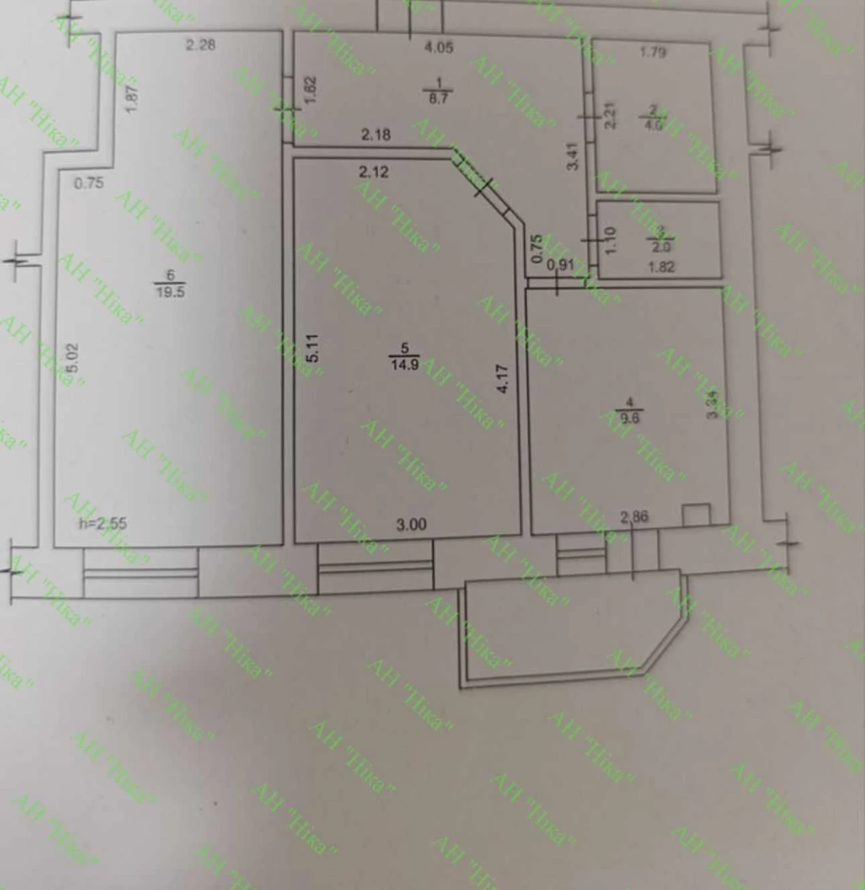 2-room apartment for sale in Vatutina