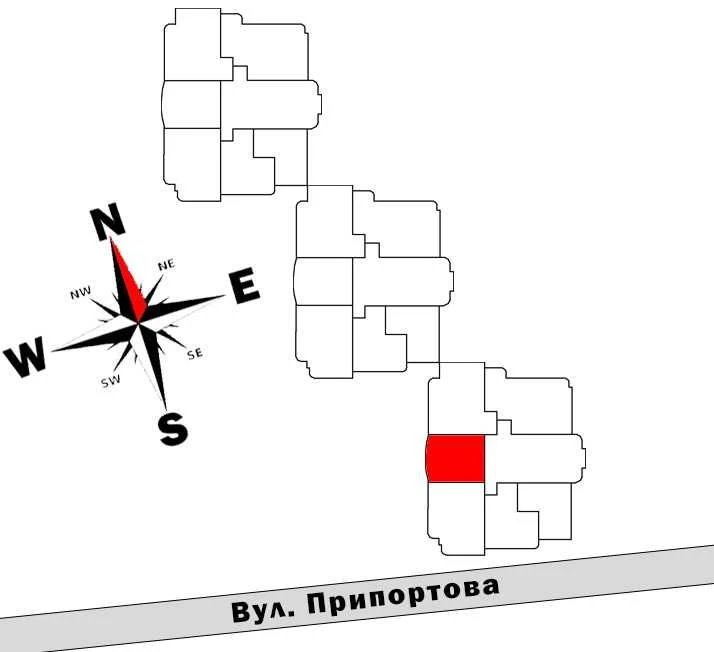 Однокімнатна квартира 64,2 м² на Митницкій | Припортова, 22/1