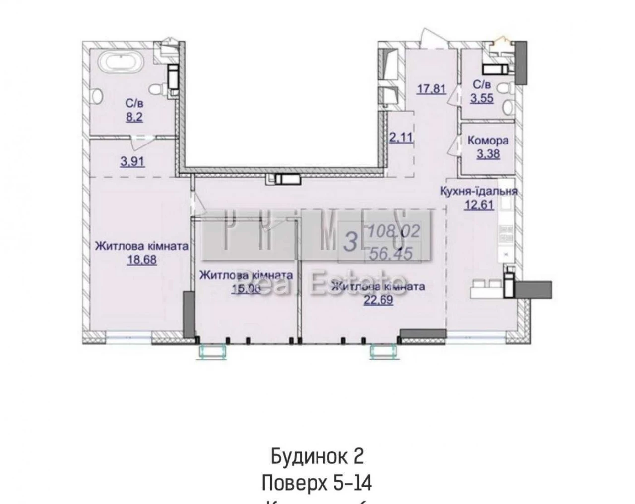Sale of a 3-room apartment, ЖК «Novopecherski Lipky», 7