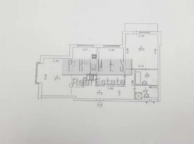 Продажа 3-комнатной квартиры без ремонта, ЖК «Новопечерская Башня», ул.