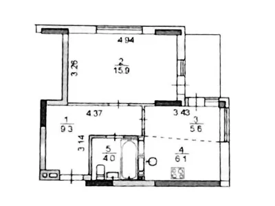 Sale of 2-room apartment 42.3 sq. m. on Kvitky Tsisyk St. 32 • ID 3