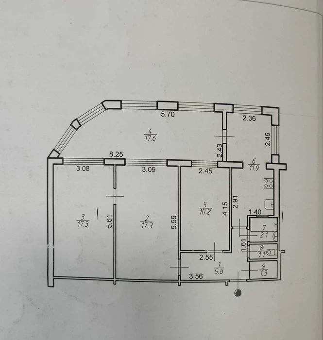 3-room apartment with a loggia 18m², Chornovola St. SUITABLE FOR