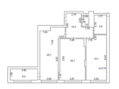 Apartment. Zamarsitnivska Street, Lviv