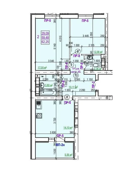HG I will sell a 2-room apartment in the Valentinovskaya residential complex.