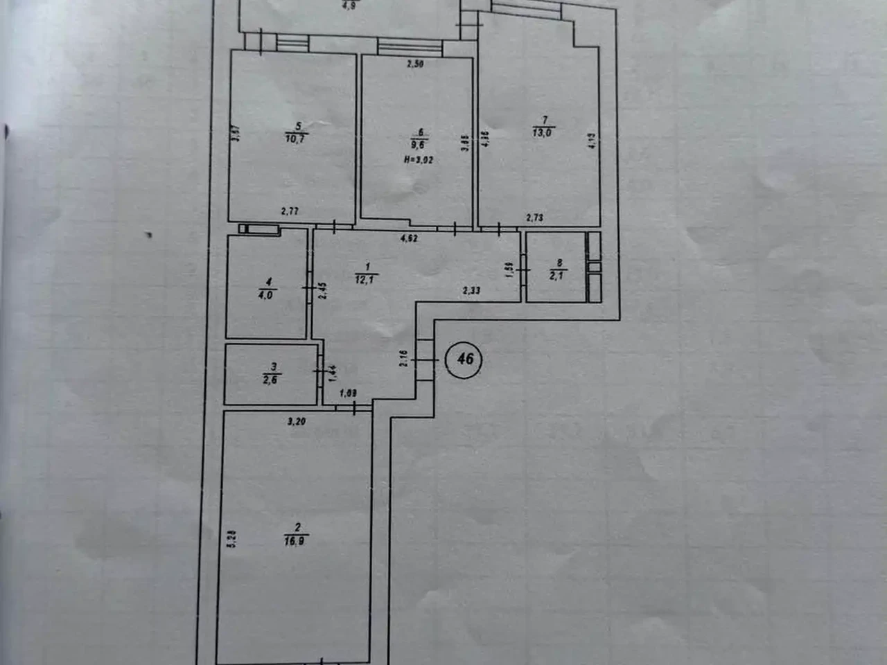 Продажа квартиры 3-комнатной, 77,7 м² на 3-м этаже.