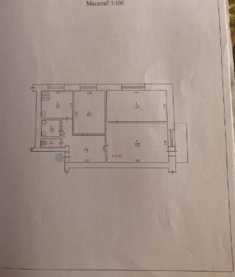 3 room apartment, 5 minutes to Zhygin, brick