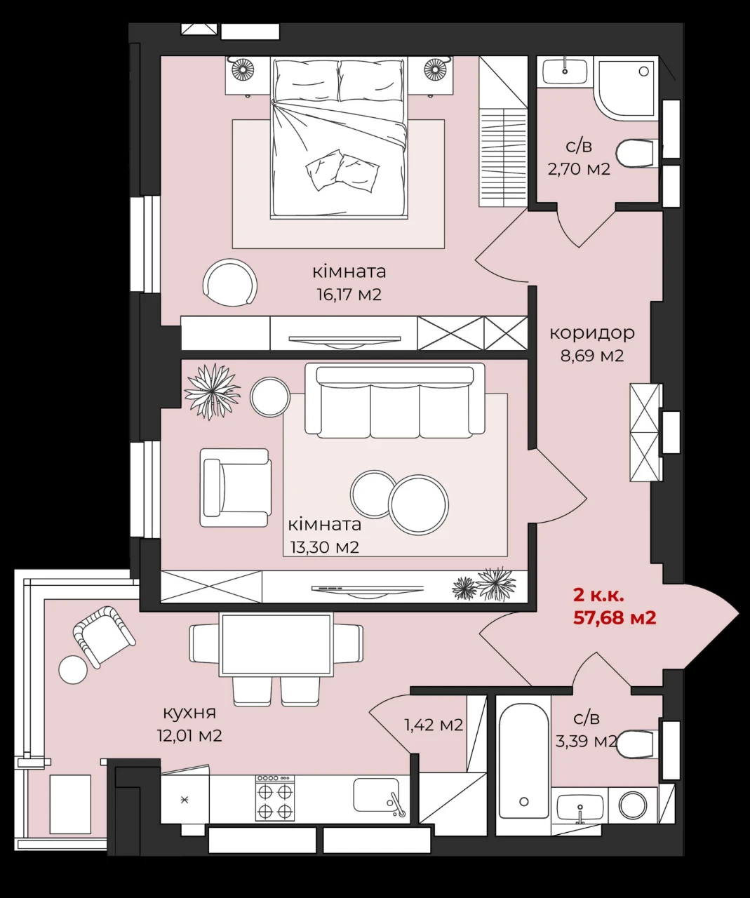 2-room apartment in the heart of Zhytomyr - a place where comfort
