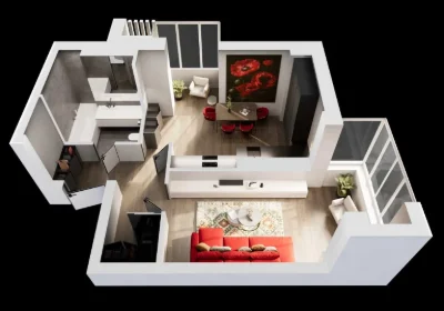 1-кімнатна квартира 48,81 м² у новобудові в центрі Житомира