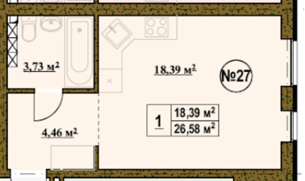 Studio Apartment in Autonomous Building.