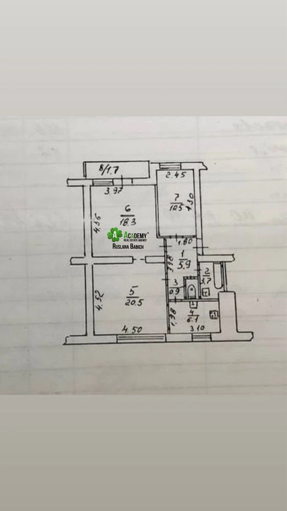 Center, Globus Park, L. Ukrainy Avenue, 3-room apartment