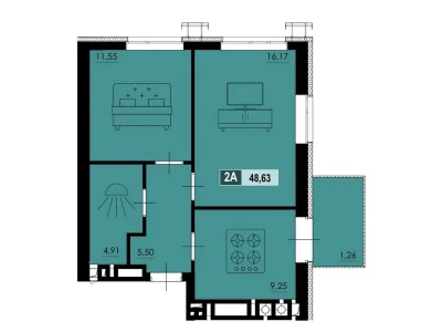 Sale Apartment Зелений
