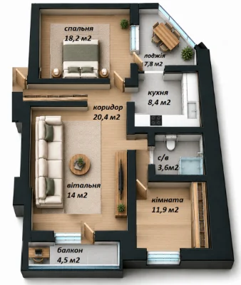 Sale of a 3-bedroom apartment, 88.8 sq m, Jordan Street, 1A
