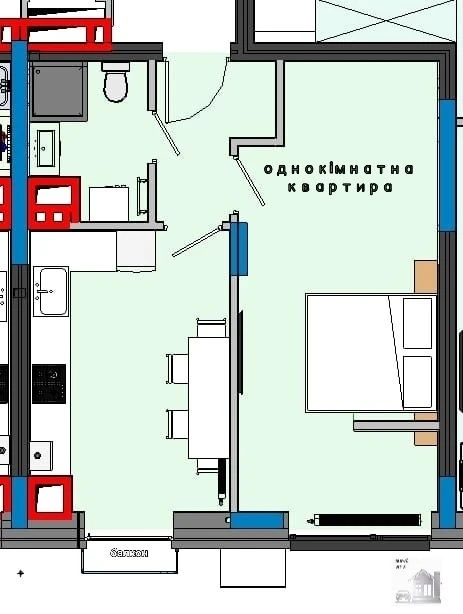 For sale, two-room new building UNIT Vodogray Prospect