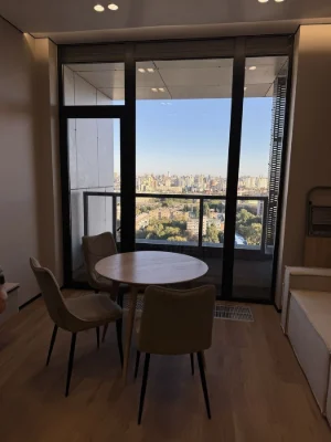 First-time rental of a stylish 1-bedroom apartment Unit Home with a study