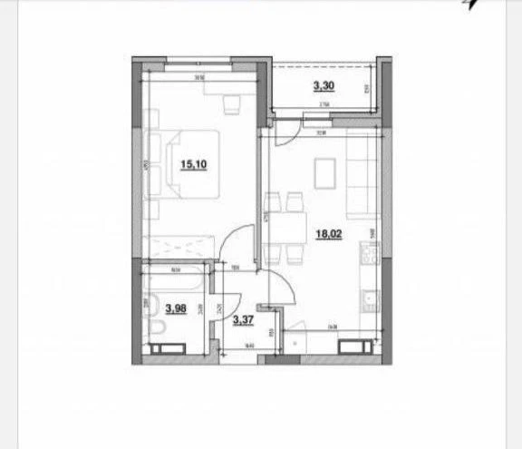 Продажа 1-комнатной квартиры 45 кв. м в ЖК "Окленд" (Повітрофлотская)