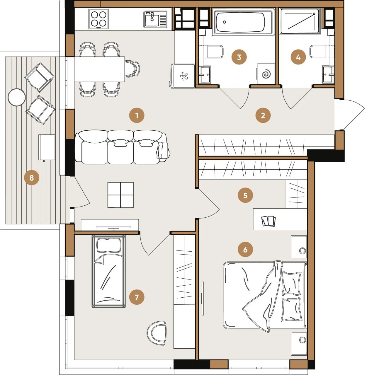 Sale of a 2-bedroom apartment, 66 m², Olegiv Street, 36
