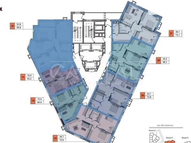 Sale of 3-room apartment 100 sq. m on Degtyarivska 2 street BUILDING