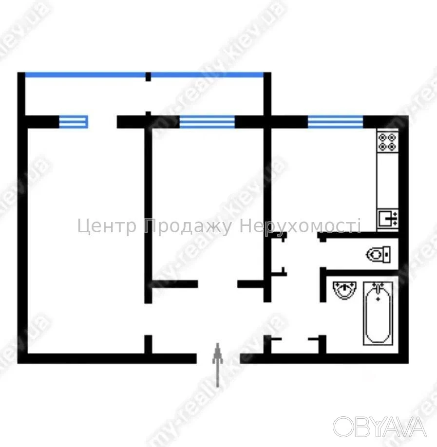 2-bedroom apartment, 51 sq m