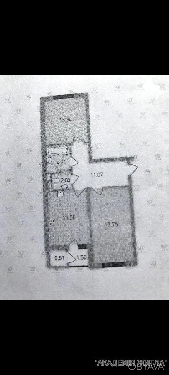 2-bedroom apartment, 64.03 sq m