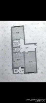 2-bedroom apartment, 64.03 sq m