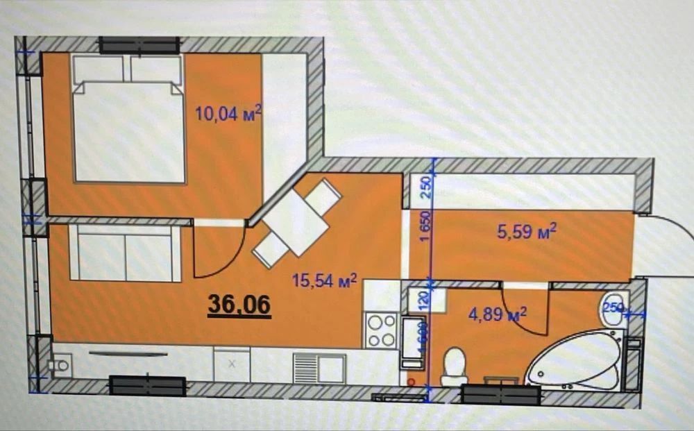 1-bedroom apartment in a complex under construction | panoramic floor | profitable