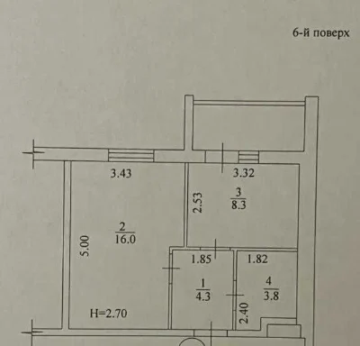 37000$ 1-кімнатна квартира в ЖК "Мира-4", вул. Індустріальна, 3 м