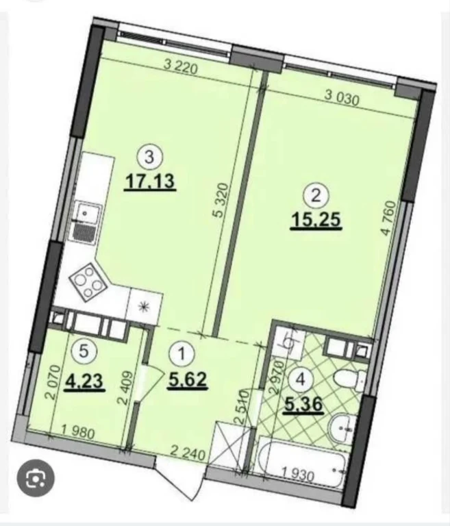 Sale of 1-room apartment 48 sq m / First line / Great Residence / Osokorky, Darnitsa