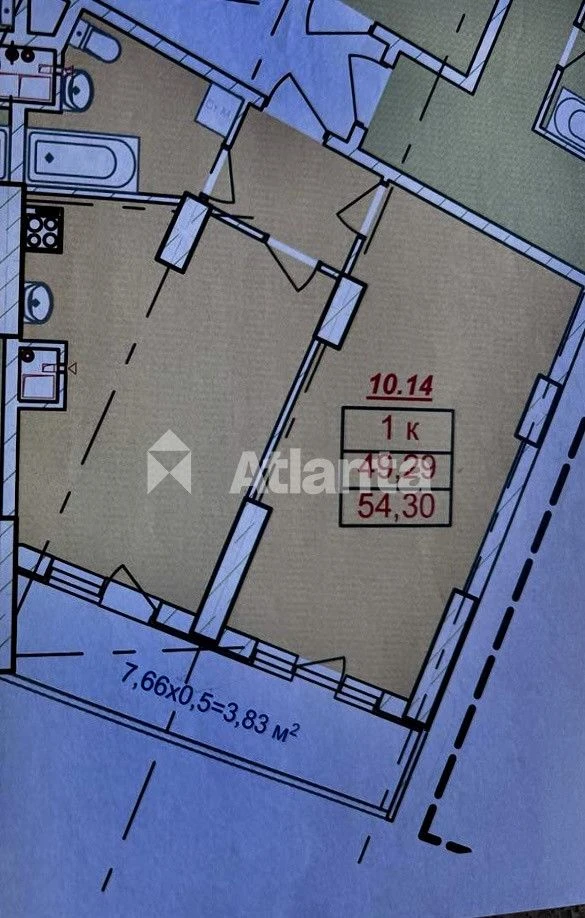 Квартира в ЖК "Посейдон", 54.3 м² - просыпайтесь с видом на море