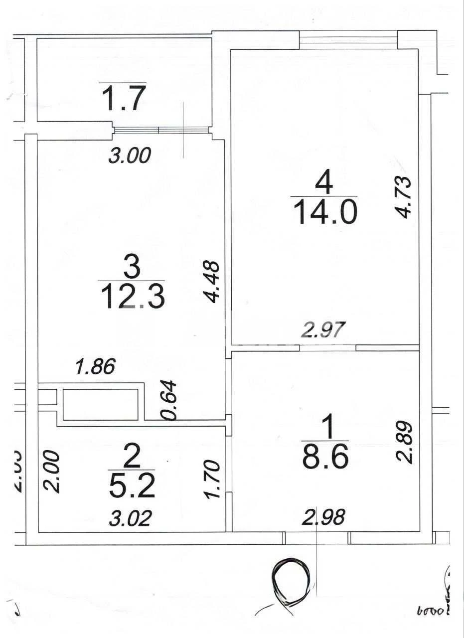 One-bedroom apartment for sale in "63 Perlyna" residential complex on Краснова