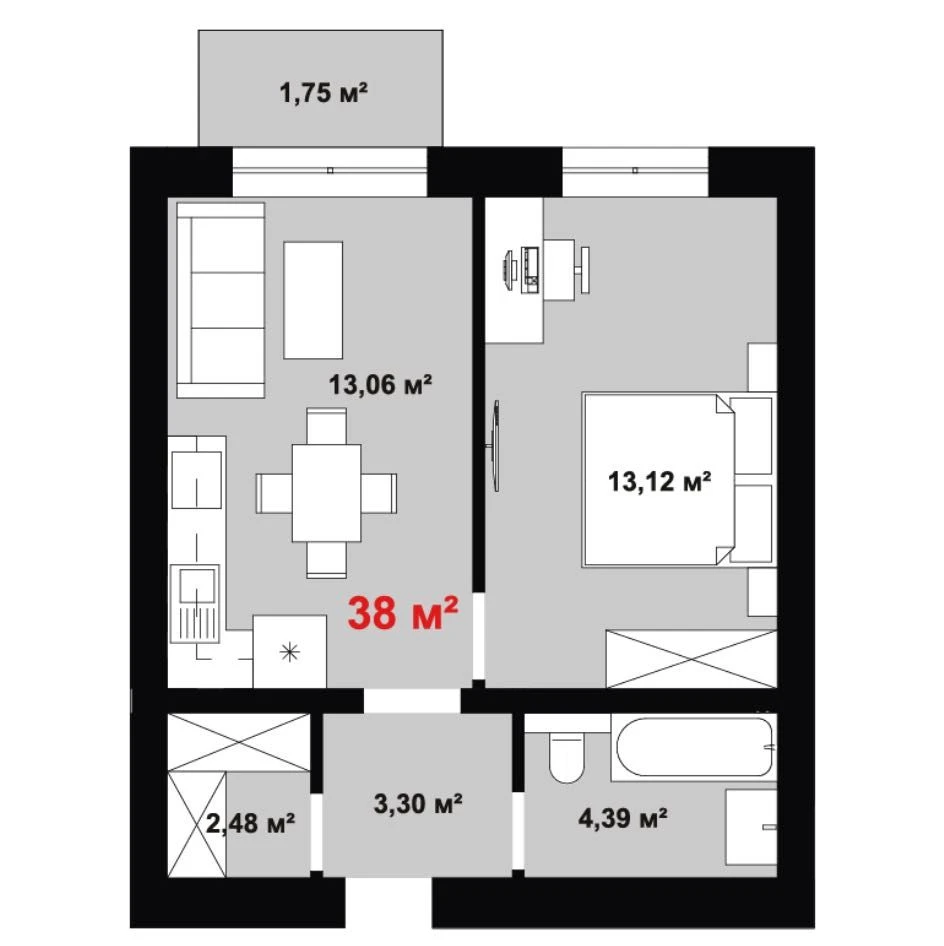 One-bedroom apartment | Only 930$/m²!! | Central location