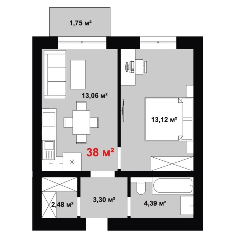 One-bedroom apartment | Only 930$/m²!! | Central location
