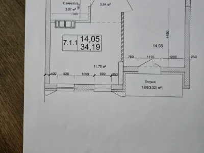 Продаж квартири 1-кімн. 35 м² 7/10 пов.