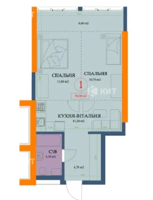 2к. 51м2 Центр, ЖК Куликовский, м. Архитектора Бекетова, Кул