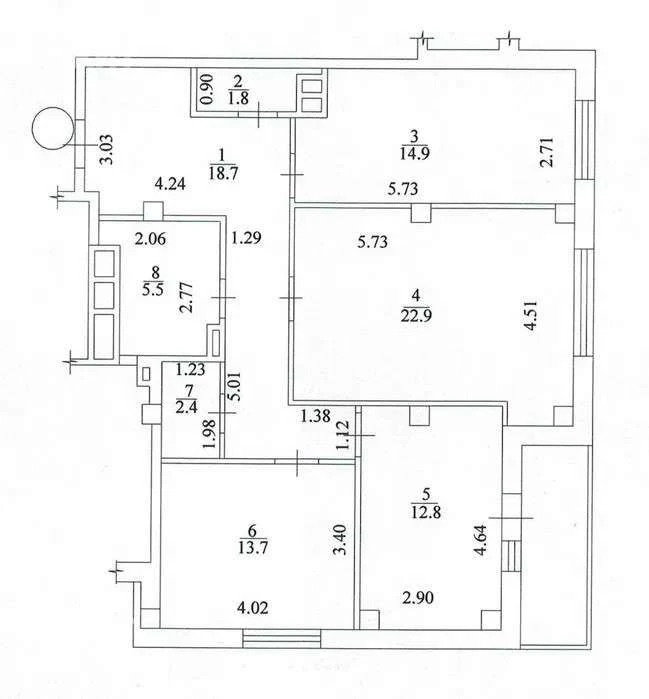 3-квартира, 94 м², ЖК "Пролісок" (Нові будинки, ЖК "Пролісок", Дворец спорт