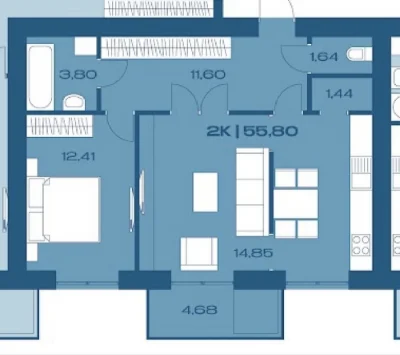 2 bedroom apartment FOR RENT! Individual gas heating,