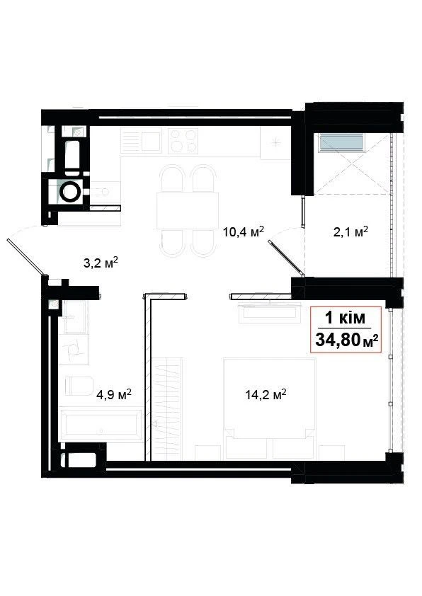 New premium residential complex on Шевchenko Street | 34.8 m² in the center of Ivano-Frankivsk