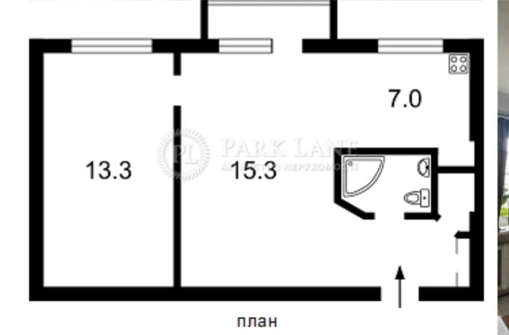 2-room apartment 45 sq.m. on Pecersky. Les Ukrainka Boulevard