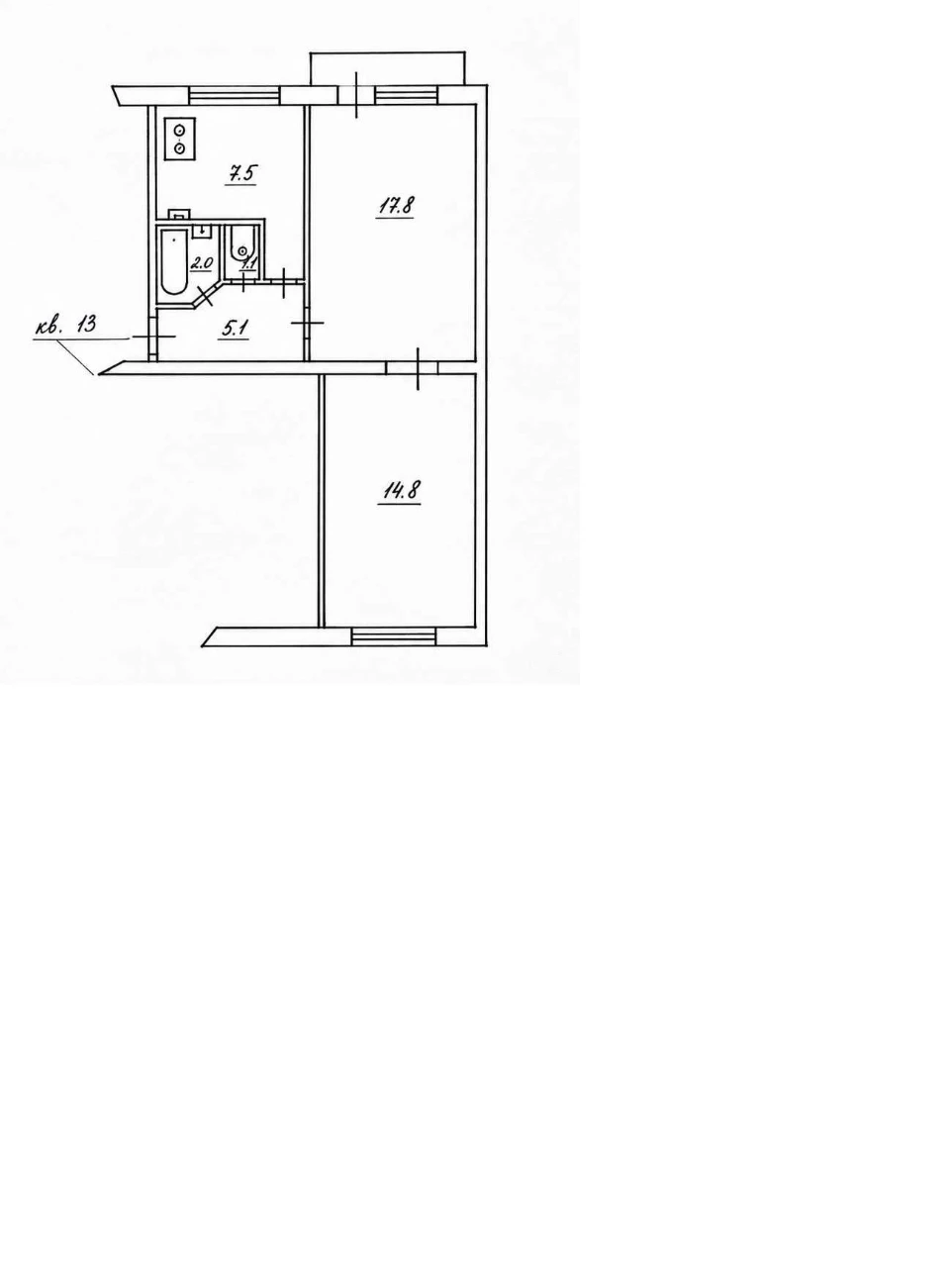 2 room apartment on Air Force Avenue, Solomyany