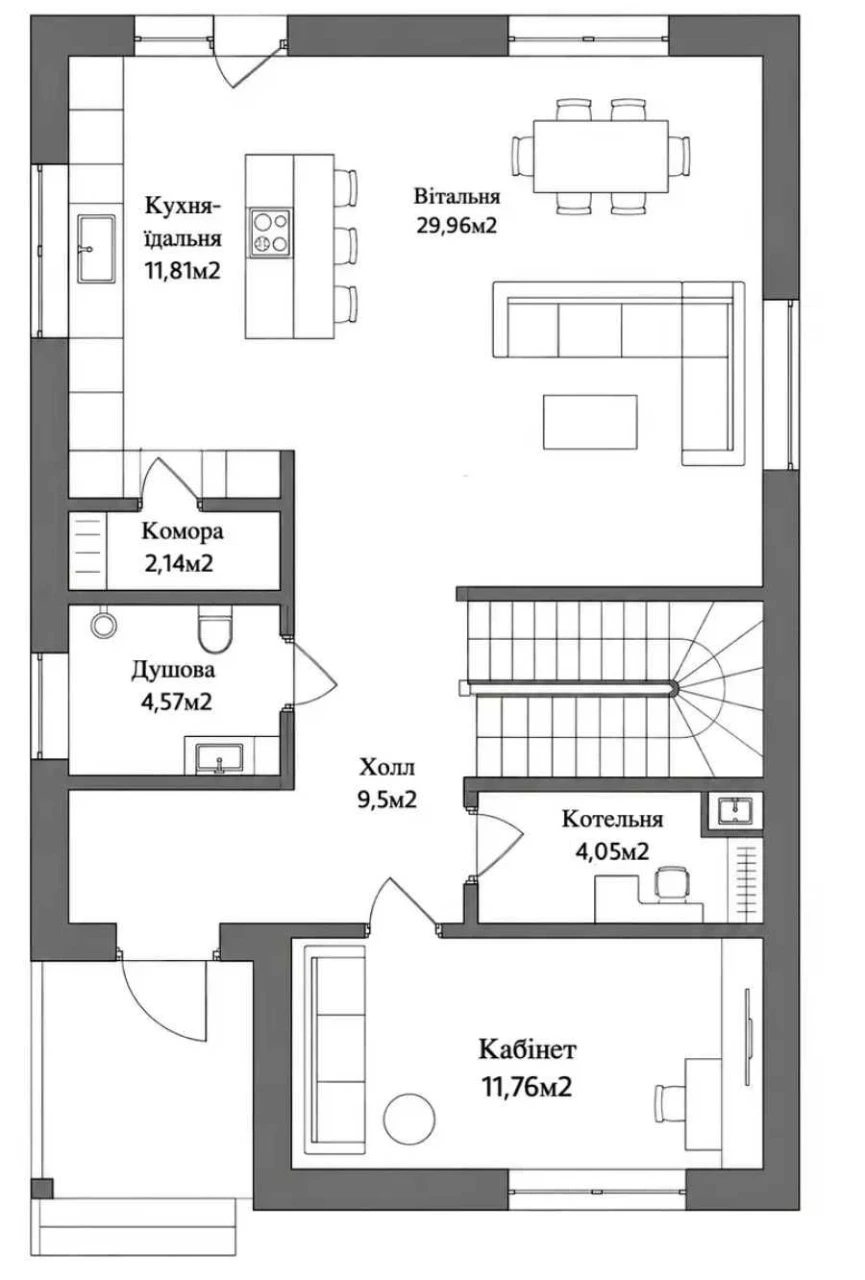 House 165 sq m, 5 sections, Bikvanya, Sadovy Provolok, Lesova