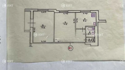 2 rooms 51.4m2 Saltovka, 625 mrn., Amosova (Korchagintsev) ul. 17,