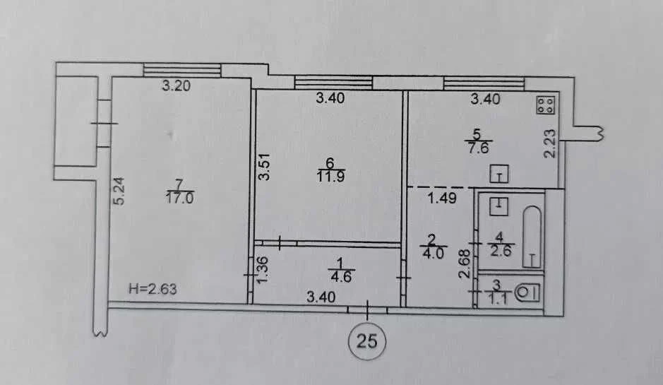 Продається 2-кімнатна квартира в Залютино