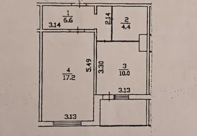 Sale of 1-room apartment S-41 sq.m. Sosnytska street 19. Dar
