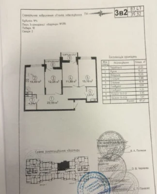 Sale of a 3-room apartment 87.47 sq m, Residence Avenue 42. Building