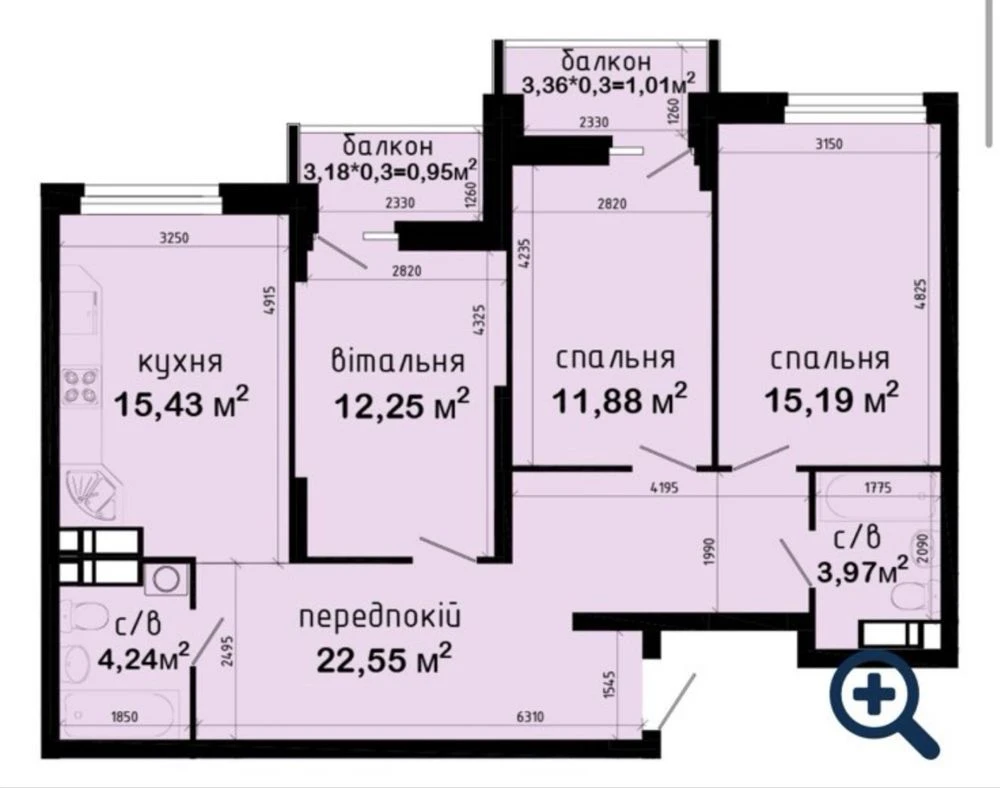Sale of a 3-room apartment 87.47 sq m, Residence Avenue 42. Building