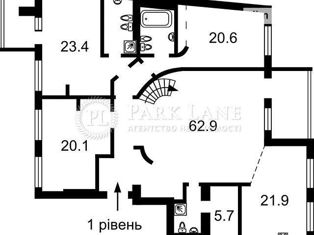 Sale of 7-room apartment 328.5 sq. m. on Velyka Zhytomyrska Street 20